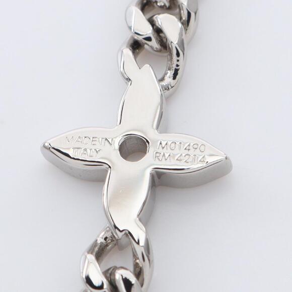 LOUIS VUITTON Silver Monogram Necklace
